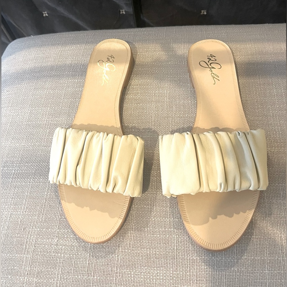 42 Gold Britta Cream Sandal NEW